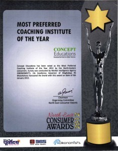 CERTIFICATE MOST PREFERRED COACHING INSTITUTE
