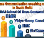 Best Mass Communication coaching centers in South Delhi