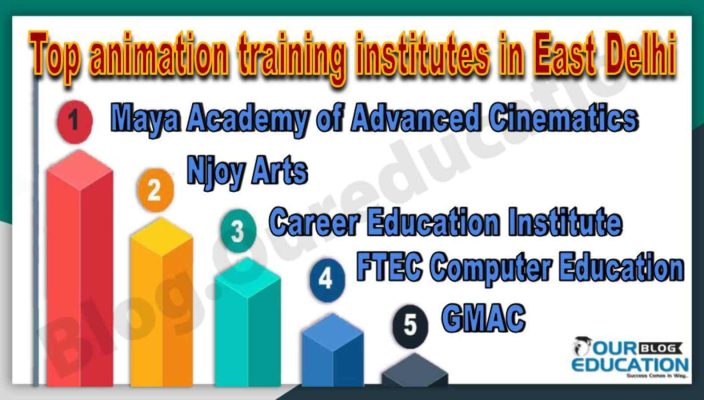 Best animation training institutes in East Delhi