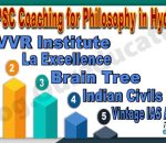 Best UPSC Coaching Institute for Philosophy in Hyderabad