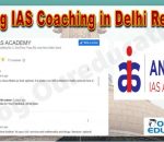 Analog IAS coaching in Delhi Reviews