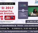 UP SI 2017 Detailed Pre Exam Analysis