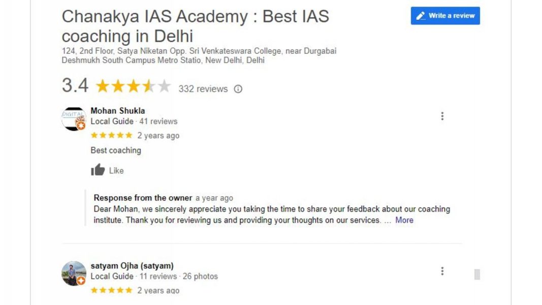 Chanakya IAS Academy Review