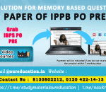Solution For Memory Based Question Paper Of IPPB PO PRE