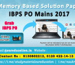 Solution for Memory Based Question Paper of IBPS PO Mains 2017