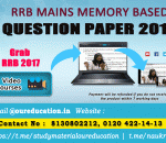 RRB Mains Memory Based Question Paper 2017
