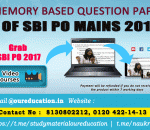 Memory Based Question Paper of SBI PO Mains