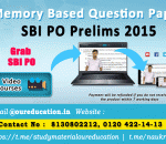 Memory Based Question Paper of SBI PO Prelims 2015