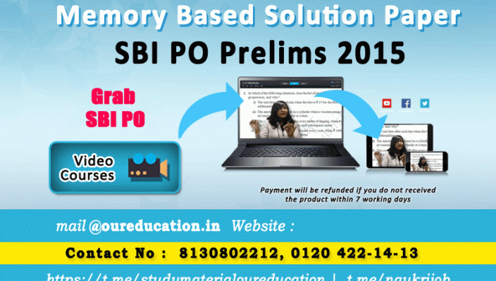 Solution for Memory Based Question Paper of SBI PO Prelims 2015