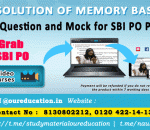 Solution of Memory Based Question and Mock for SBI PO Pre