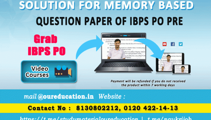 Solution for Memory Based Question Paper of IBPS PO PRE