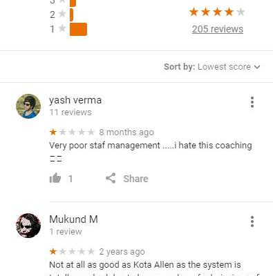 ALLEN Career Institute Indore Reviews