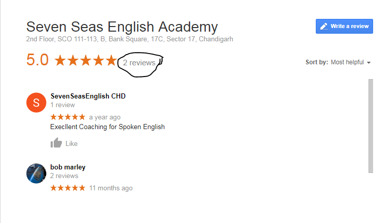 seven seas english academy Reviews