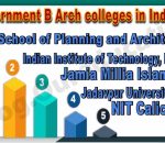 Government B.Arch Colleges in India