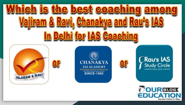 Which coaching is best among Vajiram & Ravi , Chanakya, And Rau's IAS in Delhi