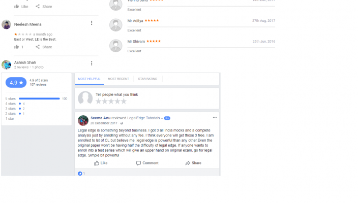 LegalEdge CLAT Coaching Bhopal Reviews