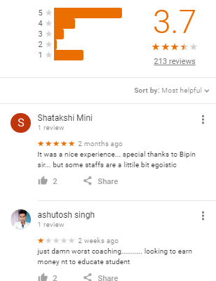 Goal Institute Coaching Patna Reviews