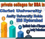 Best Private Colleges for BBA in india