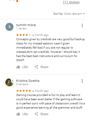 CRACKISB Coaching Hyderabad REVIEWS