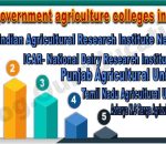Top Government Agriculture Universities in India