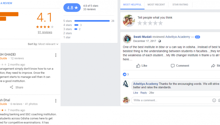 Adwitiya Academy SSC Coaching Bhubaneswar Reviews
