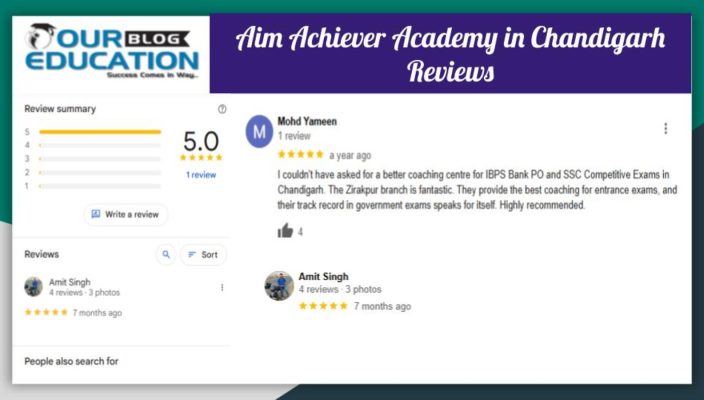 Aim Achiever Academy in Chandigarh Review