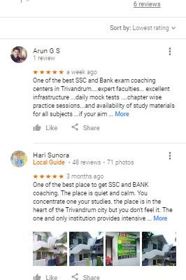 Emily's Career Studies SSC Coaching Thiruvananthapuram Reviews