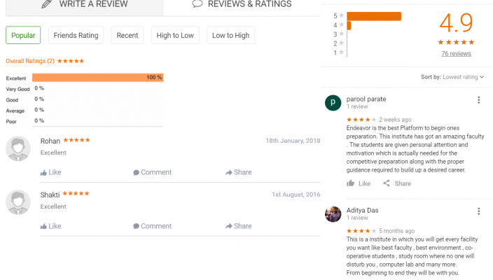 Endeavor Career CLAT Coaching Bhubaneswar Reviews