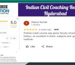 Indian civil coaching Hyderbad reviews