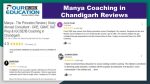 Manya GRE Coaching in Chandigarh Review