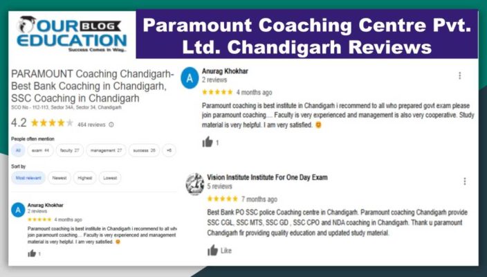 Paramount Coaching center in chandigarh Review