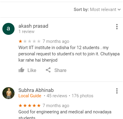 Pravesika Forum IIT JEE Coaching Bhubaneswar Reviews