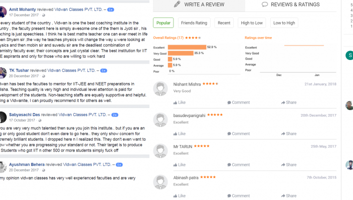 Vidwan Medi Classes IIT JEE Coaching Bhubaneswar Reviews