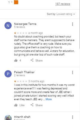 Allen Career Institute IIT Coaching Ahmadabad Reviews