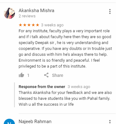 Pahal Clat Coaching Delhi Reviews