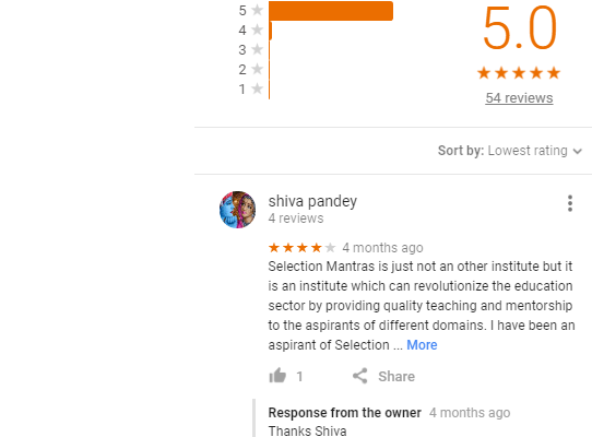 Selection Mantras Banking Coaching Lucknow Reviews
