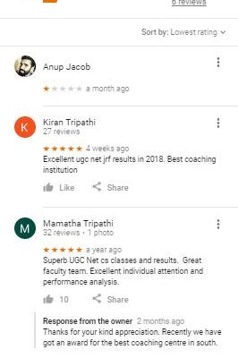 Ugc Net Coaching Bangalore Reviews