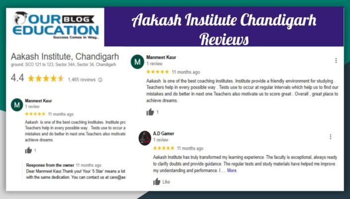 Aakash Coaching Institute in Chandigarh Review