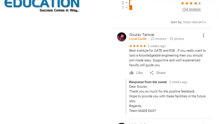 Made Easy Gate Coaching Jaipur Reviews