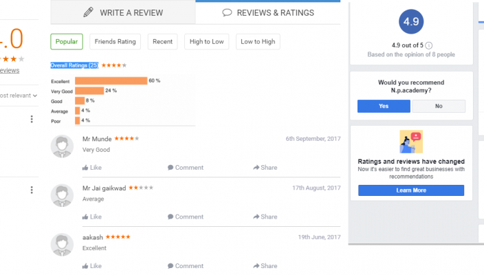 NP Academy Bank Coaching Reviews Pune