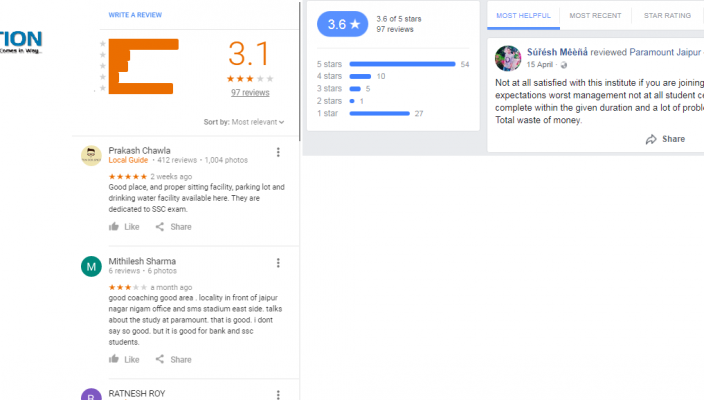 Paramount Coaching Centre SSC Coaching Jaipur Reviews