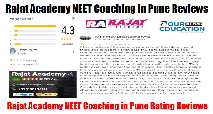 Rajat Academy NEET Coaching Pune Reviews