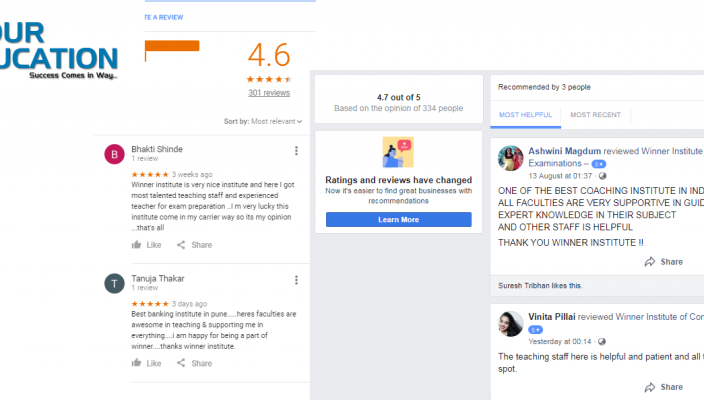 Winner Institute Of Competitive Exams SSC Coaching Pune Reviews