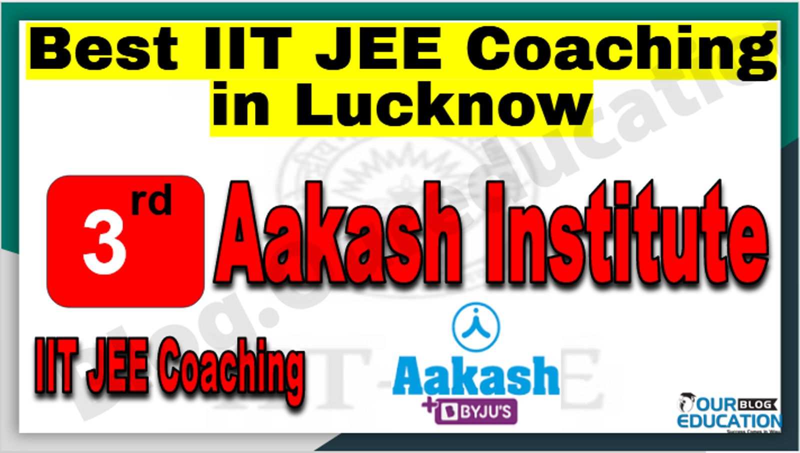 Rank 3rd IIT JEE Coaching in Lucknow