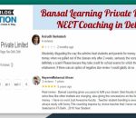 Bansal Learning Private Limited NEET Coaching in Delhi