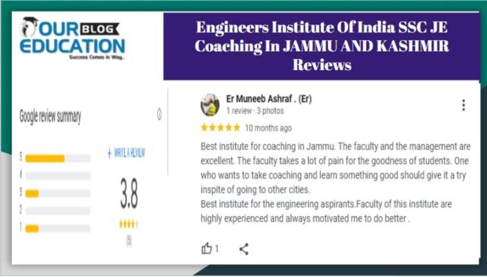 Engineer institute for ssc je in jammu kashmir reviews