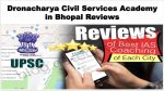 Dronacharya Civil Services Academy in Bhopal review