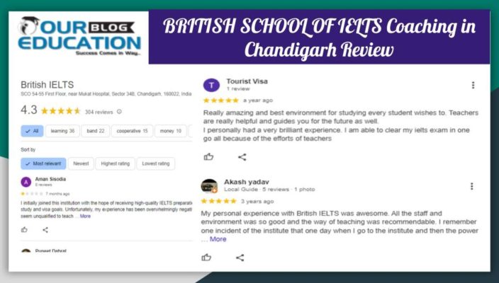 BSOI BRITISH SCHOOL OF IELTS Coaching in Chandigarh Review
