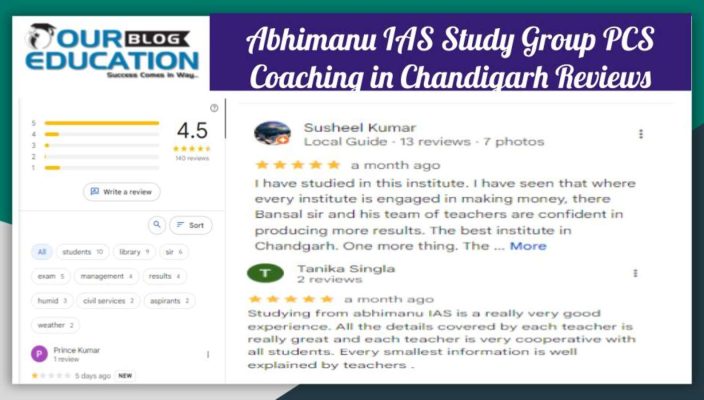 Abhimanu IAS Study Group PCS preparation in Chandigarh Review