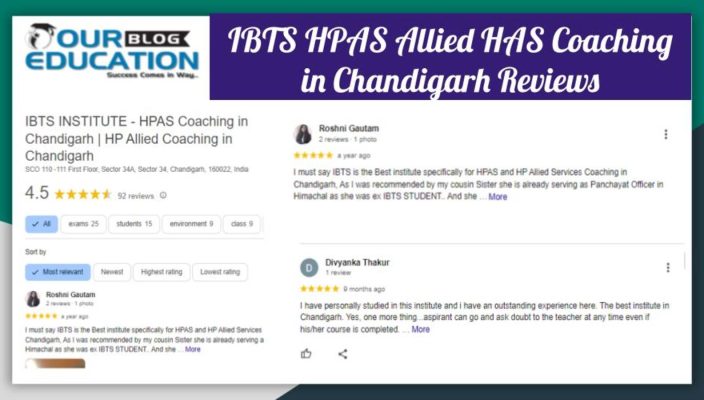 IBTS HPAS Allied HAS Coaching in Chandigarh Review